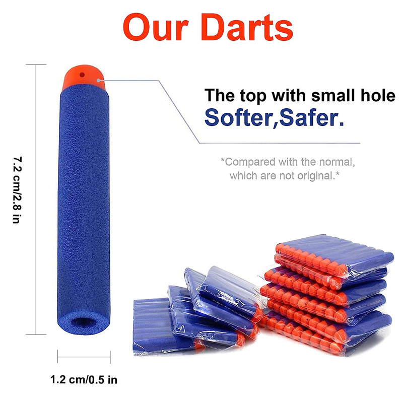 1000-50個 ブルー ワンホールダーツ リフィルフォーム - Foam Dart Gun のレビューと価格