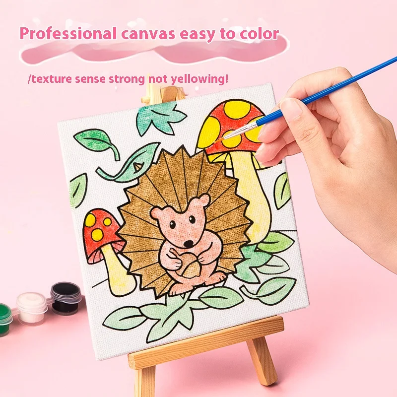 子供の漫画の動物の絵,絵の具,イーゼル,ブラシ,初心者のため - Kids Art Easel のレビューと価格