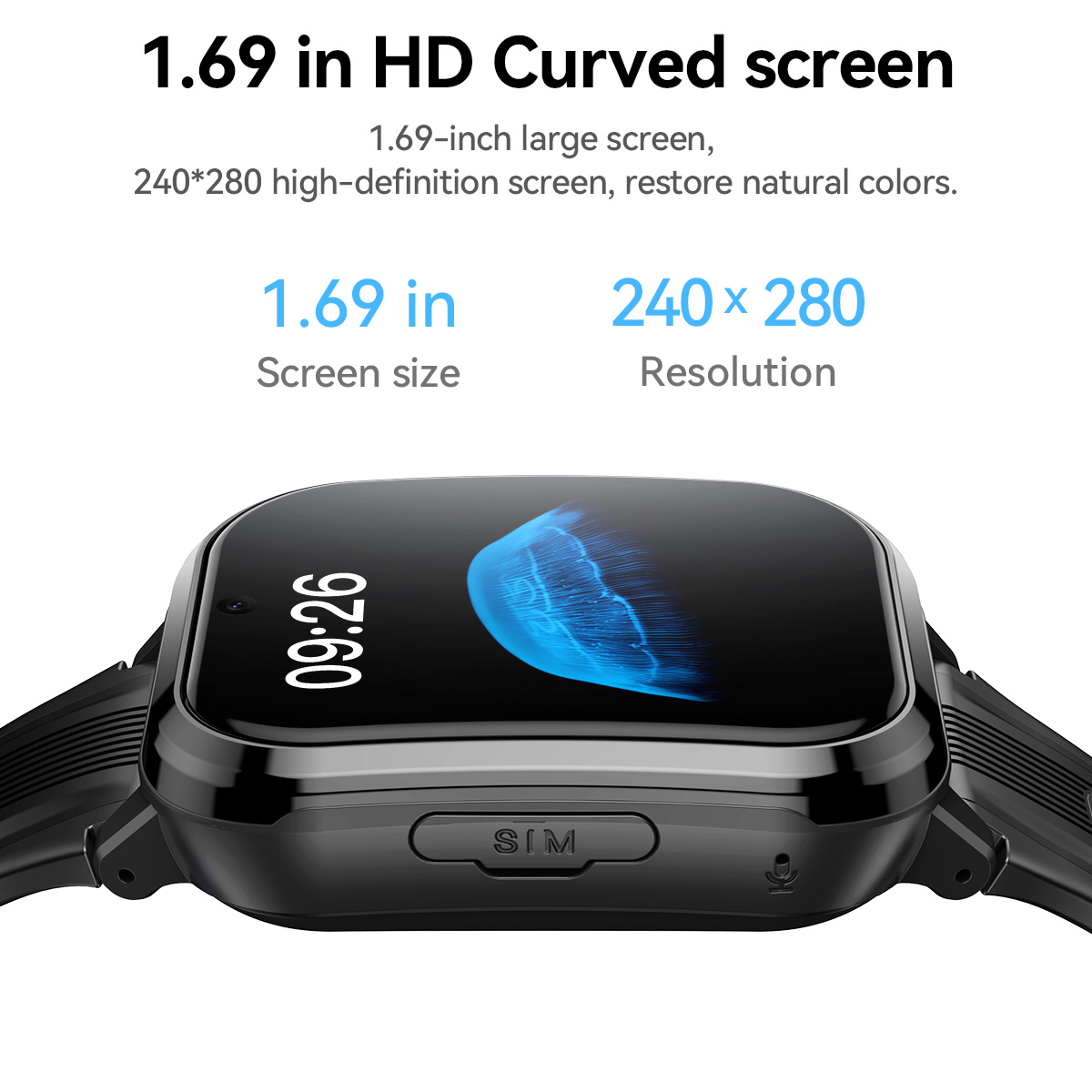 HOCO Y108 1.69インチHD液晶曲面タッチスクリー - Kids Smartwatch Gps のレビューと価格
