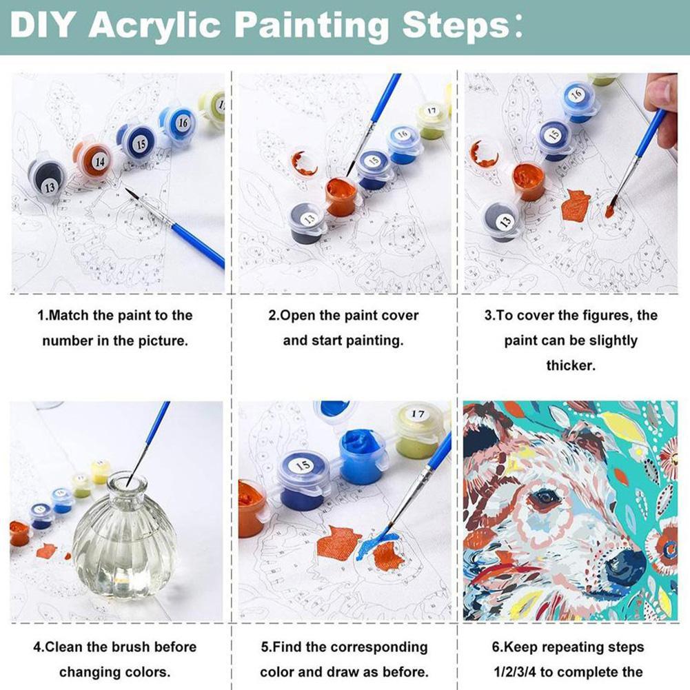 大人と子供のためのDIYペイントバイナンバーズキット、6種類 - Kids Art Easel のレビューと価格