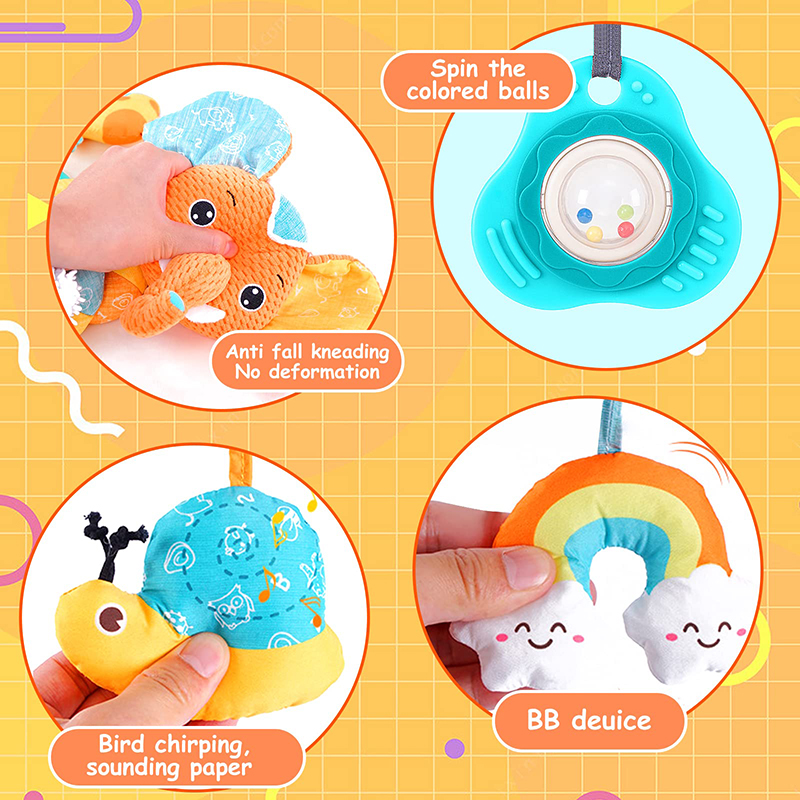 カーシートおもちゃ幼児カラー象ベビーカーストレッチスパイラル - Kids Toys Elephant のレビューと価格