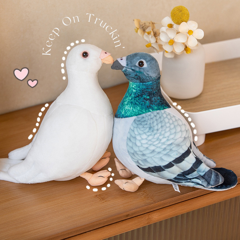 シミュレーション鳩ぬいぐるみ漫画鳥平和鳩人形人形子供人形ギフ - Kids Toys Deals のレビューと価格